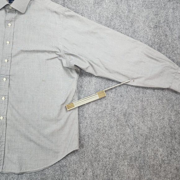 Polo Ralph Lauren Shirt Mens 18 XXL Gray Regent Classic Fit Casual Button Up VTG - Picture 12 of 16